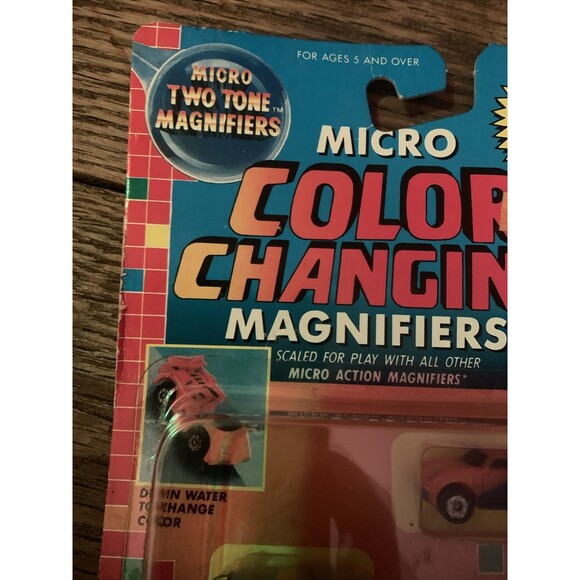 Micro Action Magnifiers Color Changing 1988 2 Car Pack #10032 SEALED - Picture 3 of 6